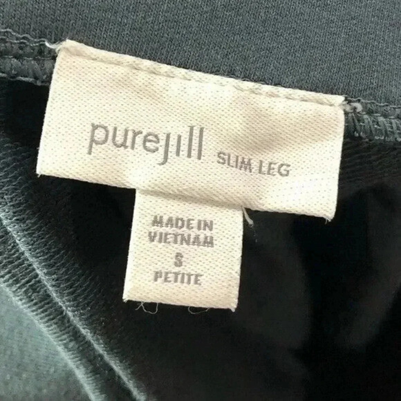 J Jill Petite Teal Blue Slim Leg Cotton Pants SP - Picture 4 of 4